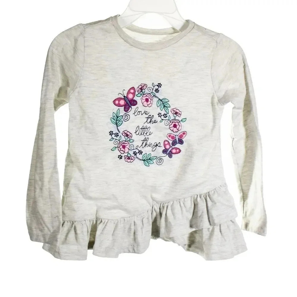 True Craft Floral Peplum Tee 3T